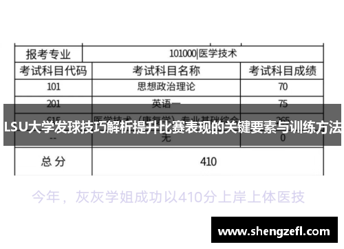 LSU大学发球技巧解析提升比赛表现的关键要素与训练方法